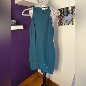 Elizabeth and James Sleeveless Dress with Metal Details